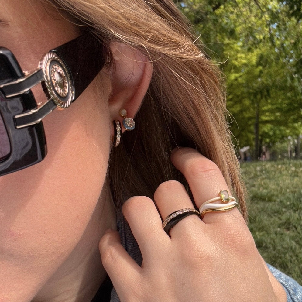 Summer Breeze Enamel Wave Ring