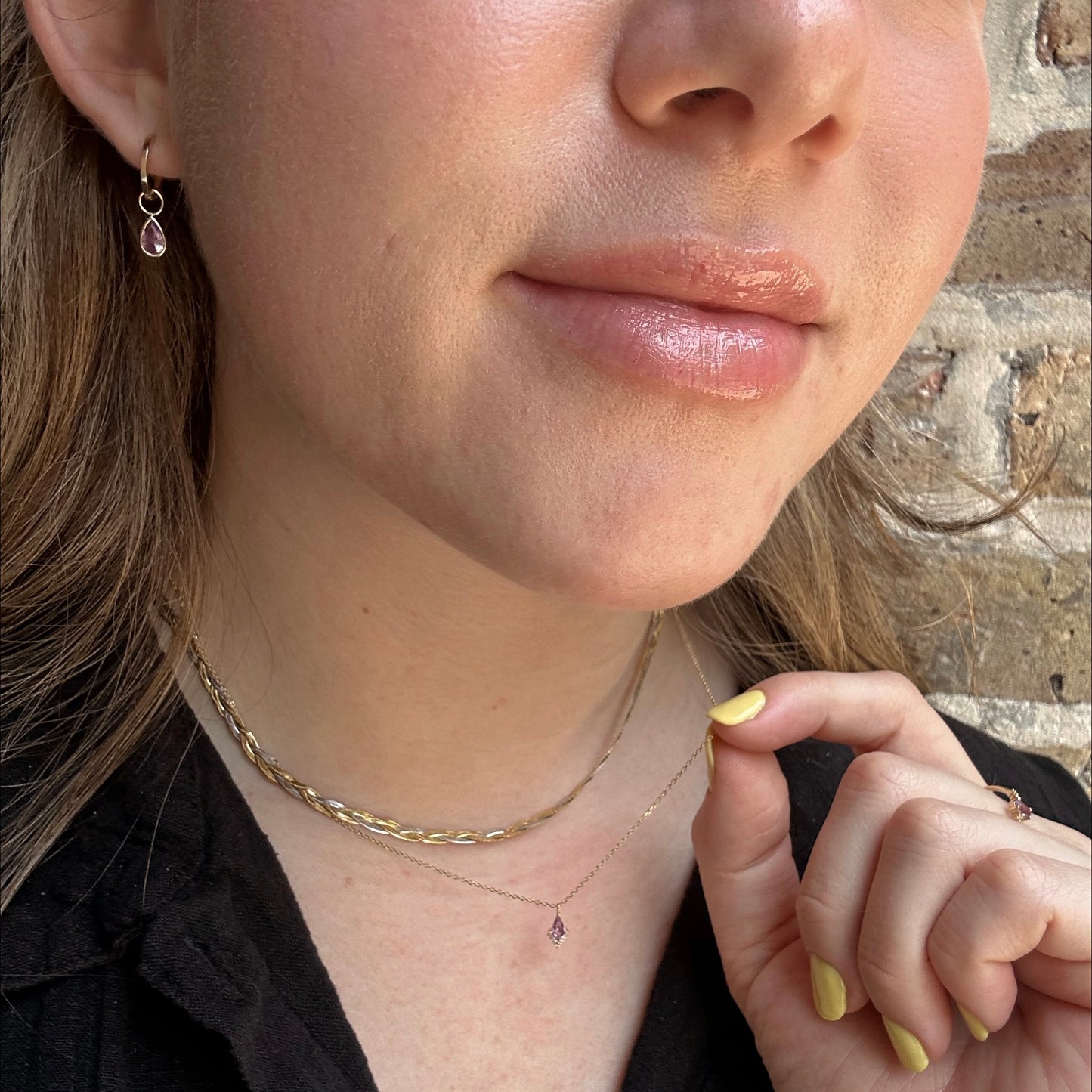 Solid Gold June Capsule Alexandrite Kite Necklace