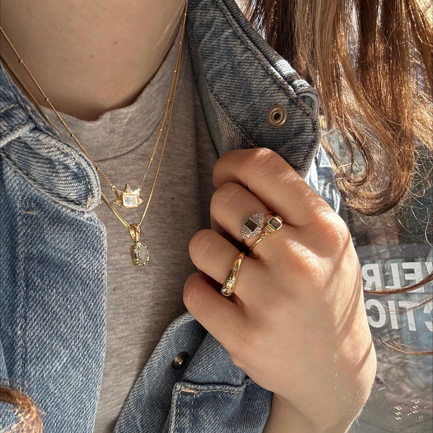 Celestial Green Amethyst Oval Necklace