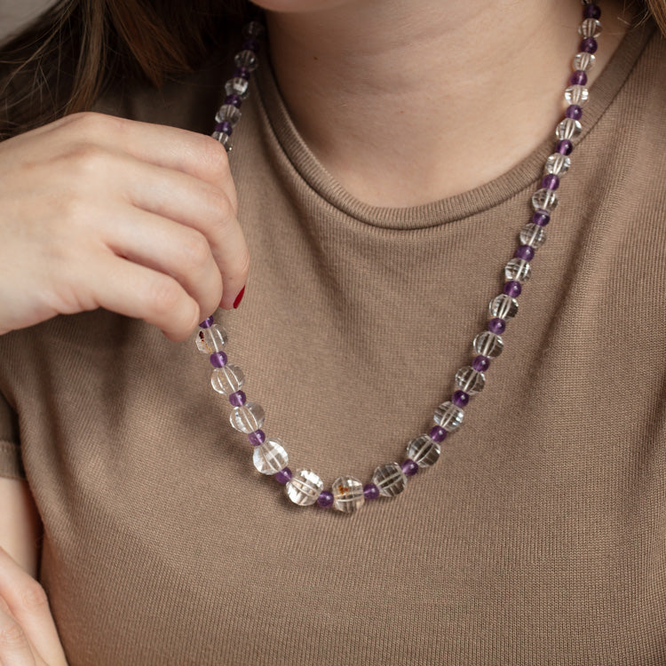 Vintage Beaded Amethyst Necklace