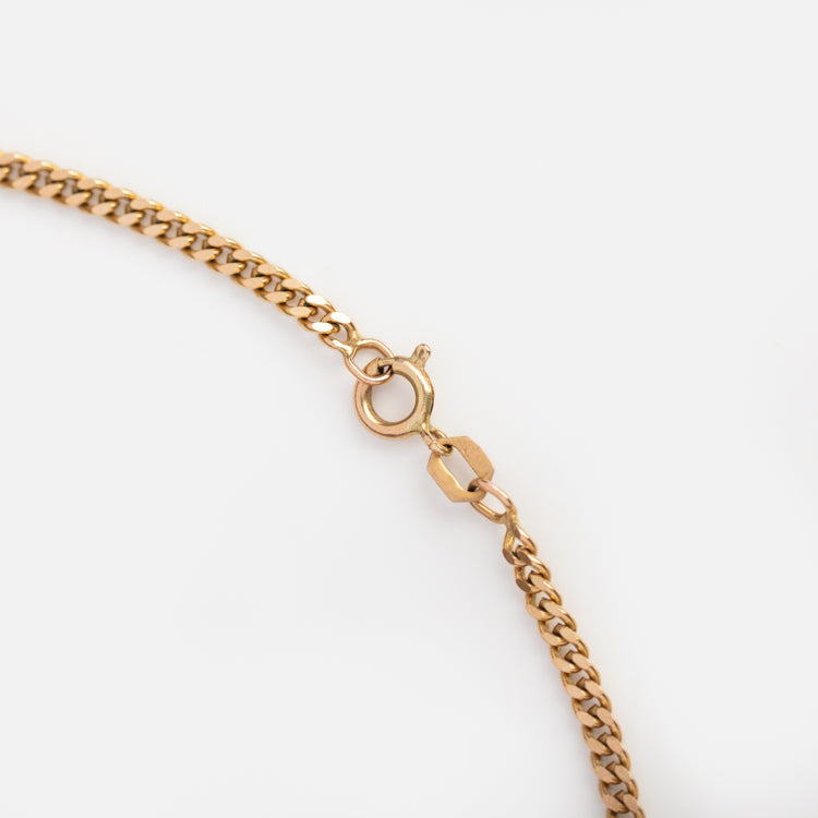 Vintage 9k Cuban Link Chain Necklace