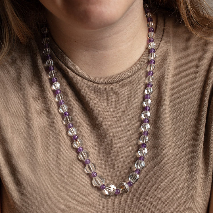 Vintage Beaded Amethyst Necklace