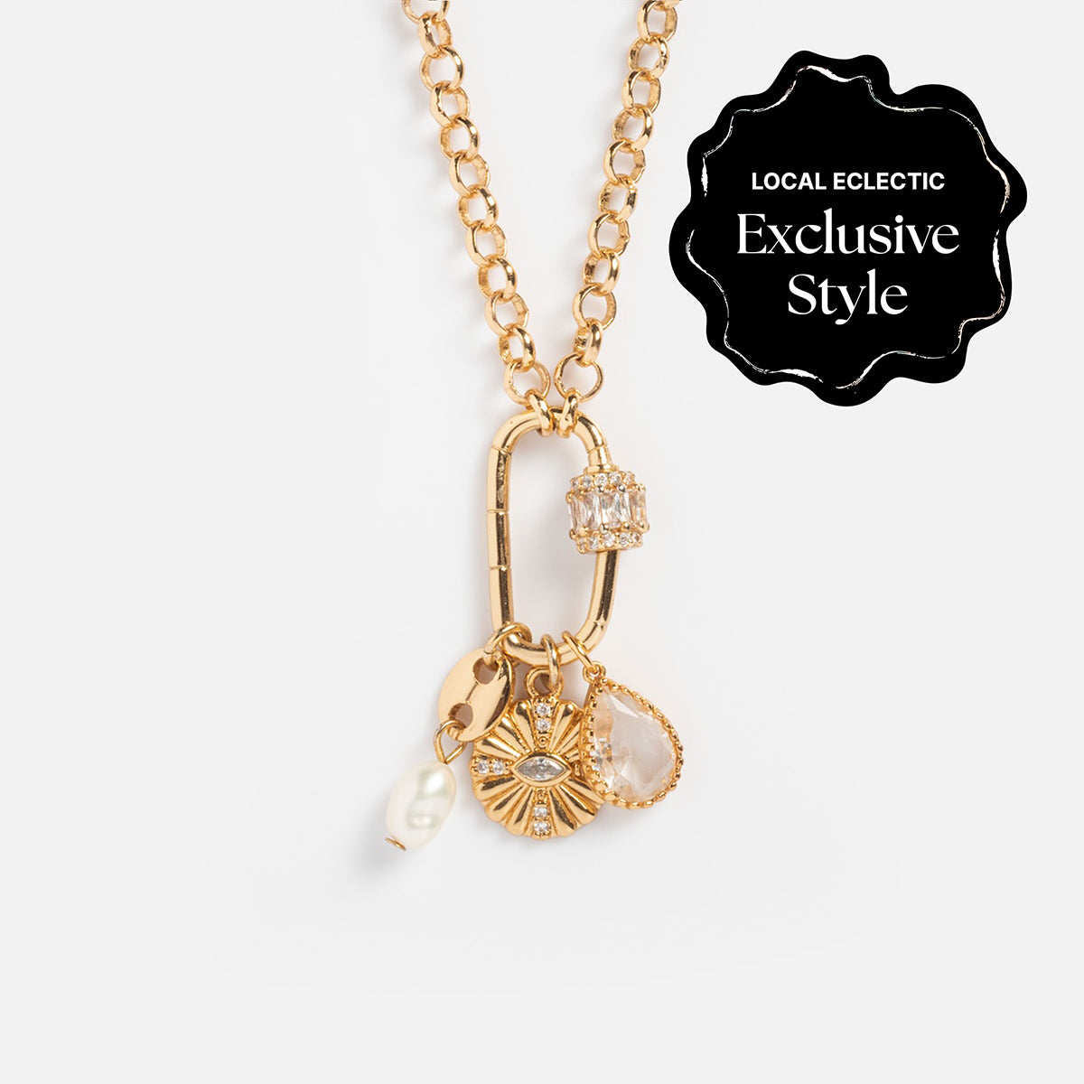 Queen Crystal Birthstone Charm Necklace
