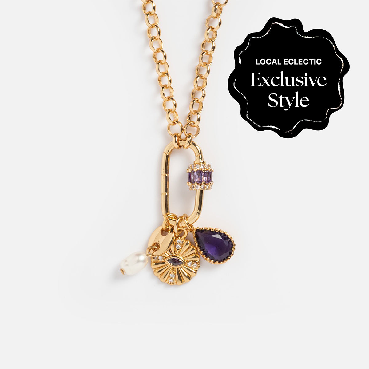 Queen Crystal Birthstone Charm Necklace