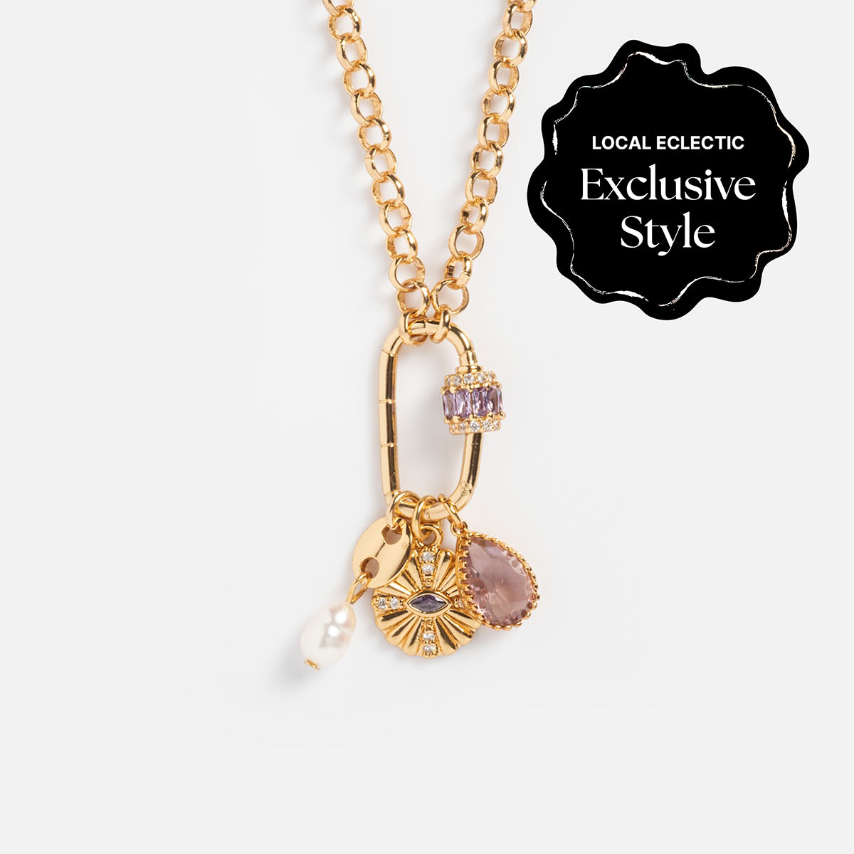 Queen Crystal Birthstone Charm Necklace