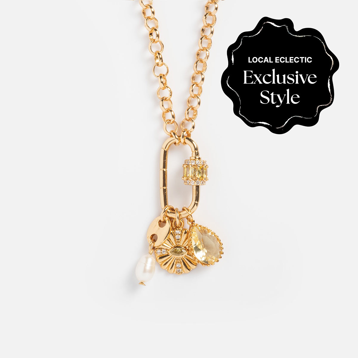 Queen Crystal Birthstone Charm Necklace