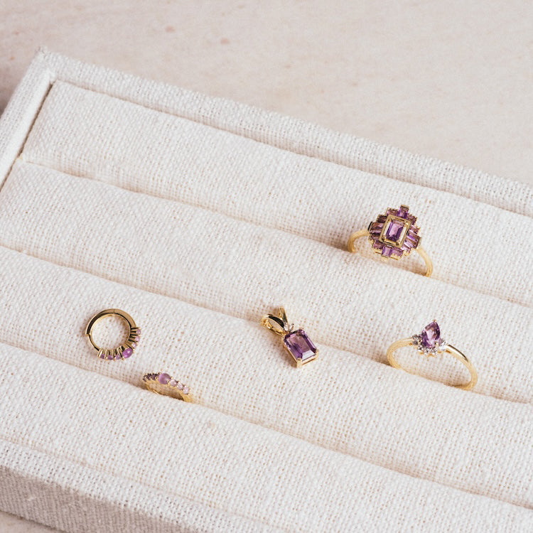 Solid Gold 2024 February Capsule Classic Amethyst Ring