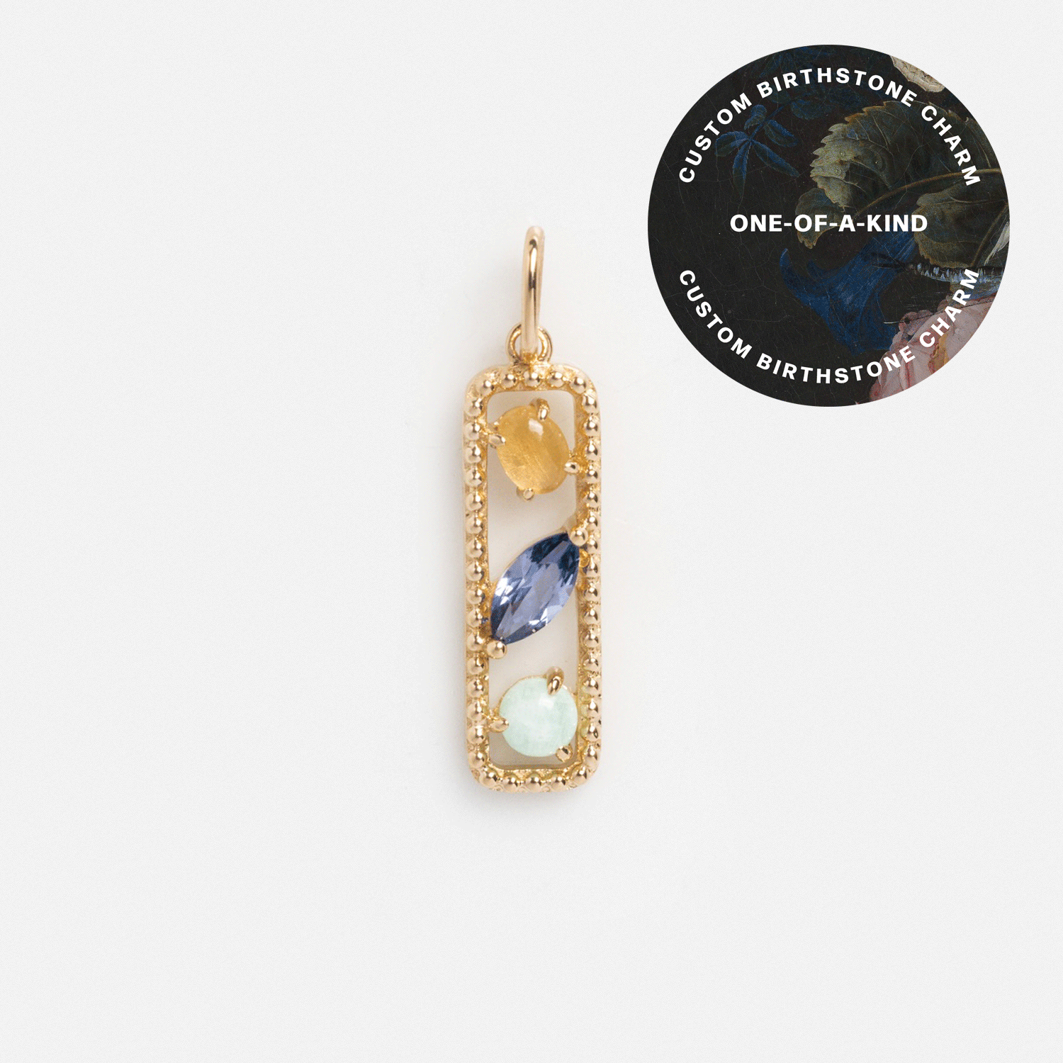 Customizable Floating Birthstone Charm Local Eclectic