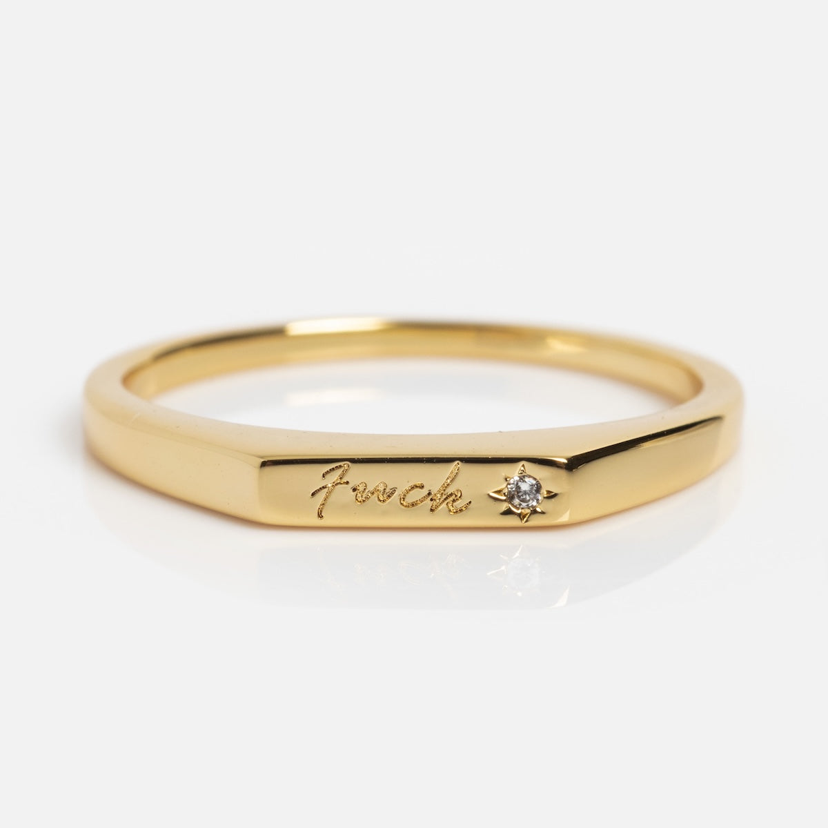 Tiny Fuck Bold Stacking Ring Set