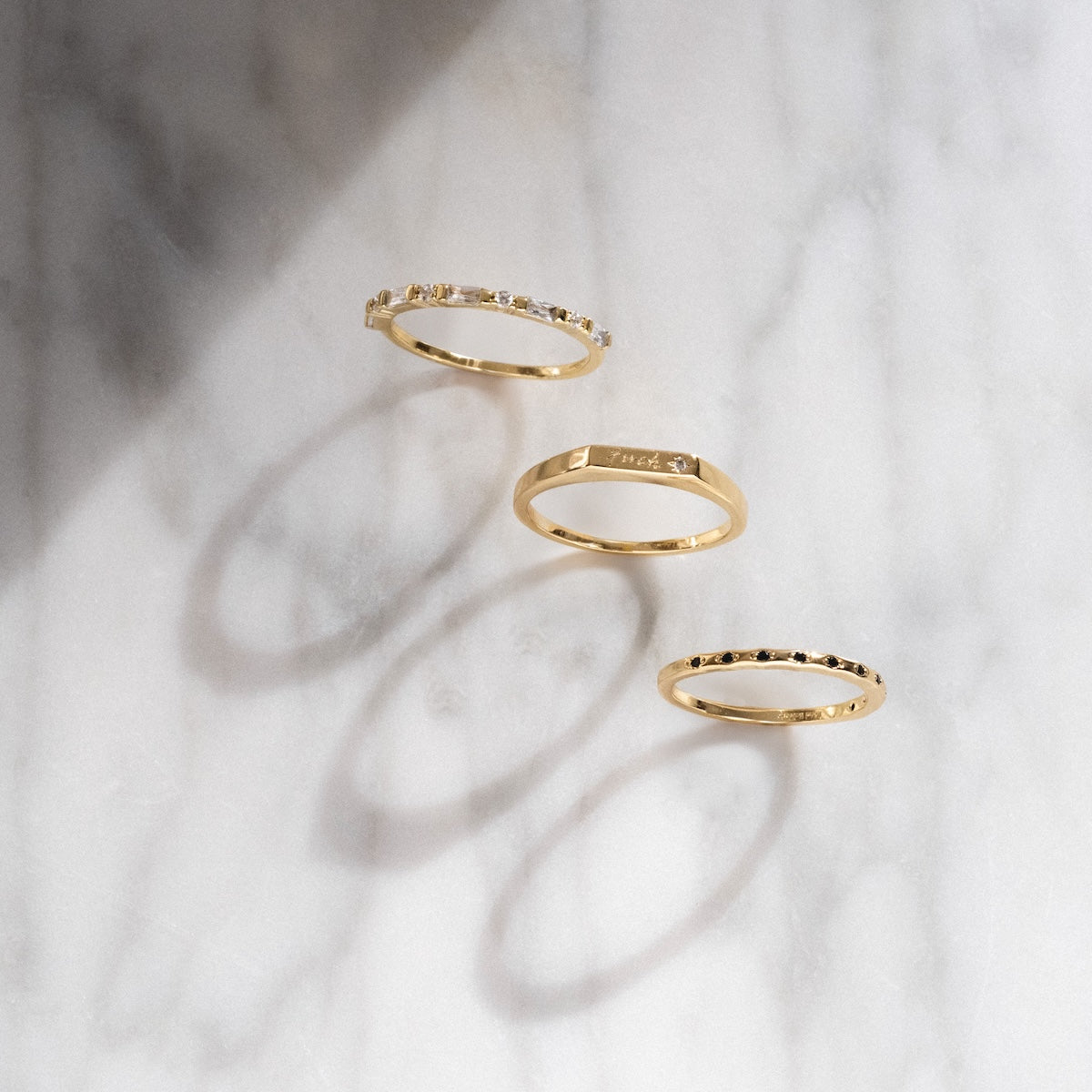 Tiny Fuck Stacking Ring Set