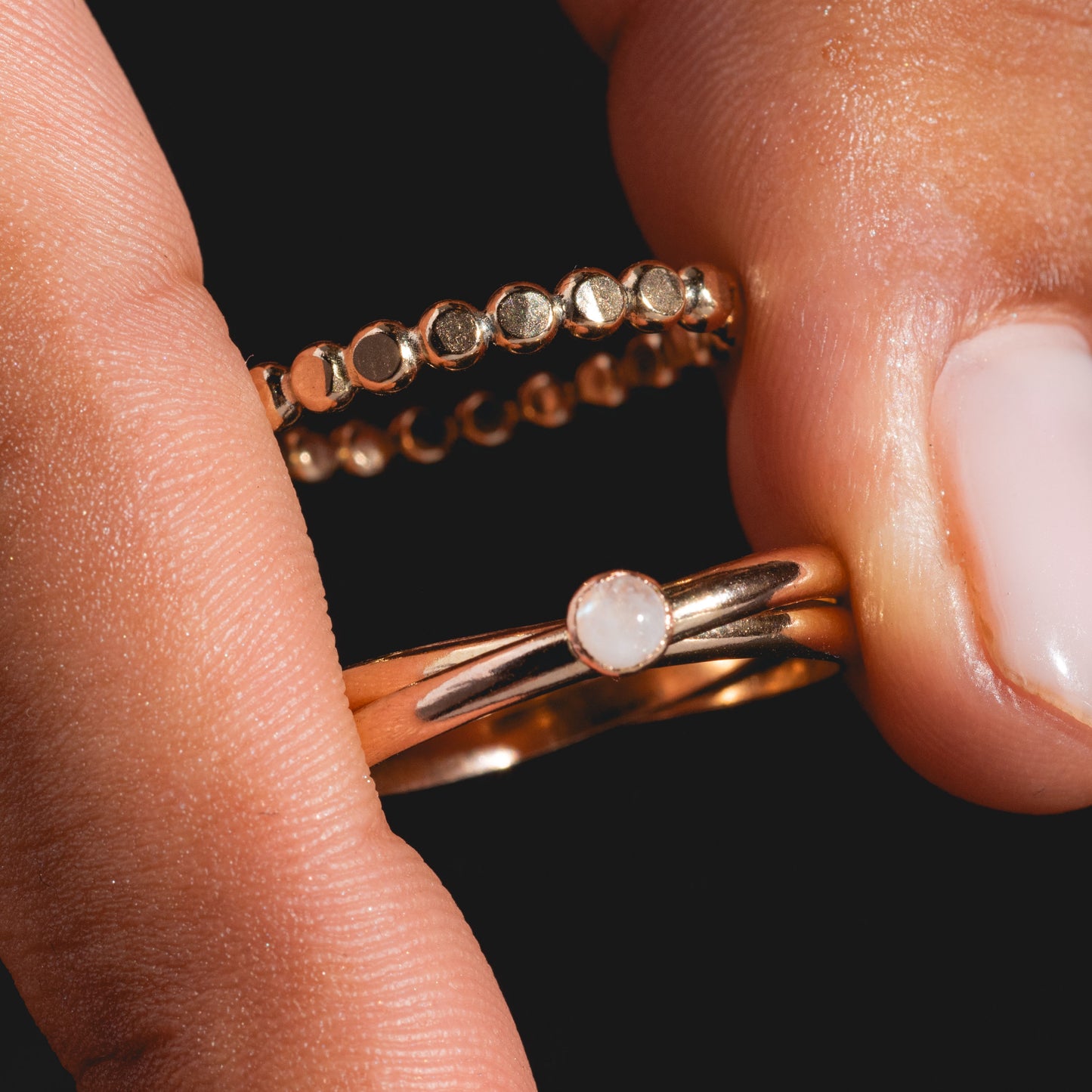 Gold Orbit Meditation Ring