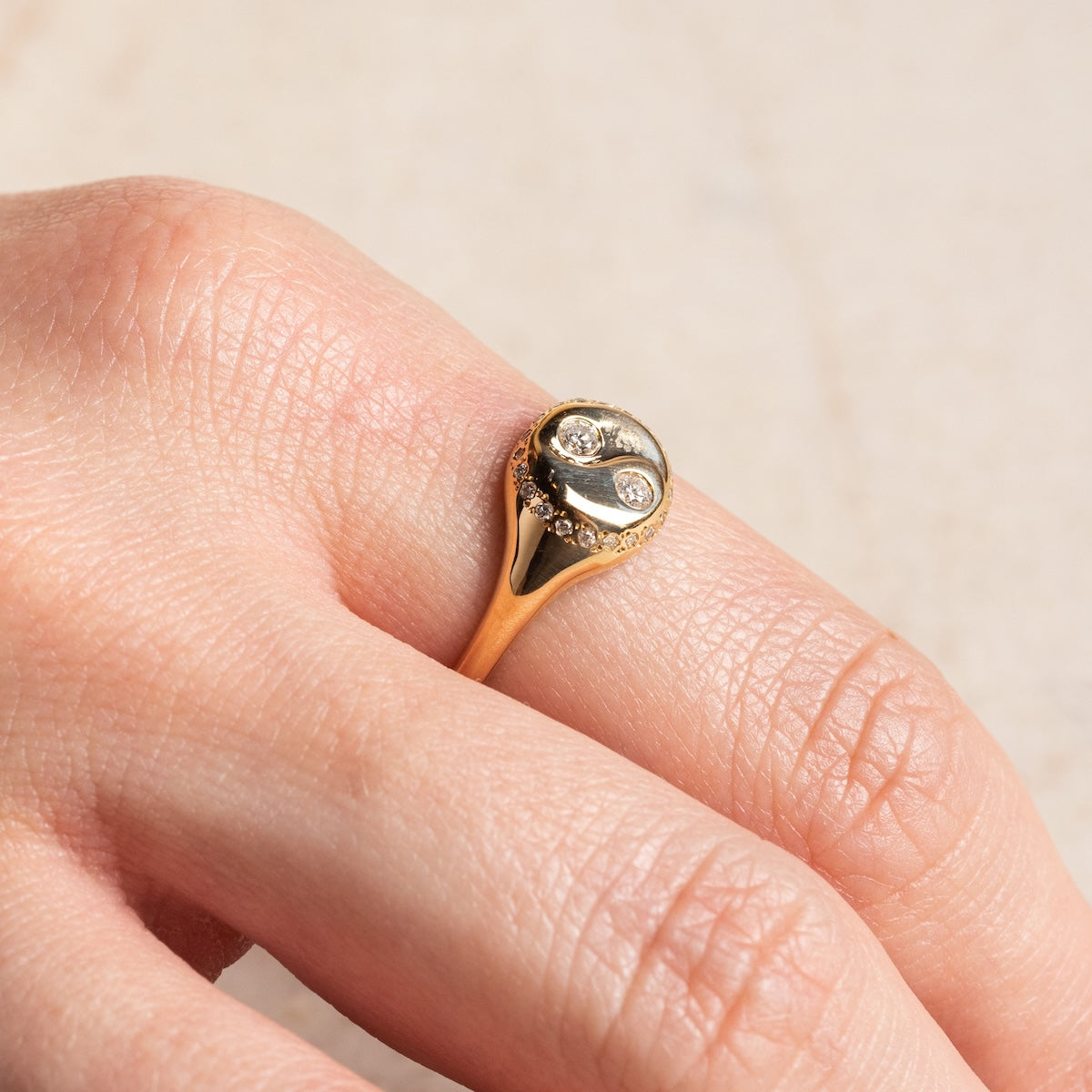Yin Yang Signet Ring