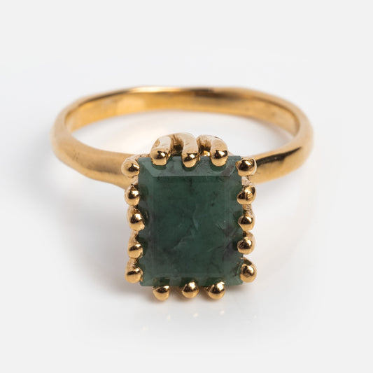 Ramona Raw Emerald Ring