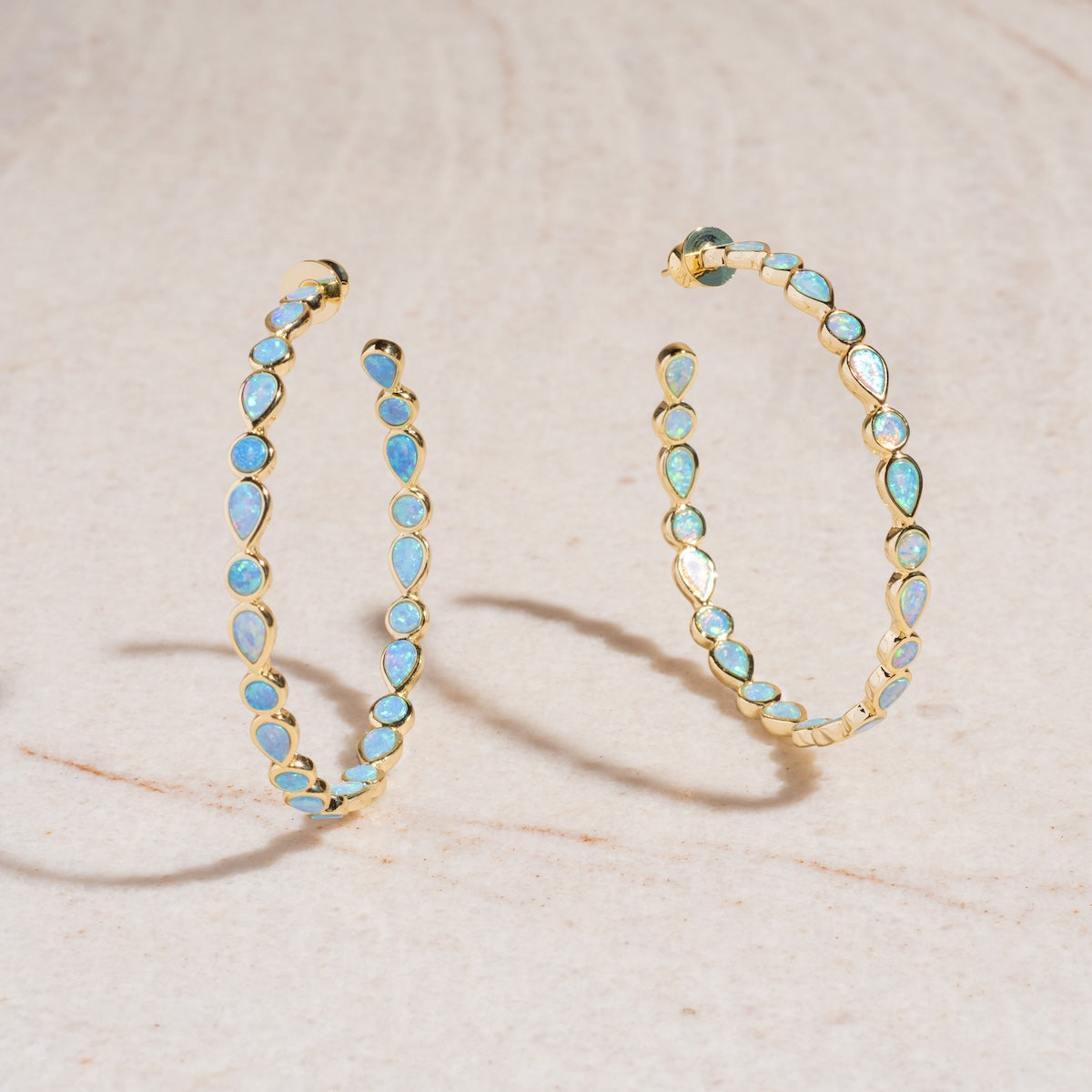 Isla Opal Hoop Earrings