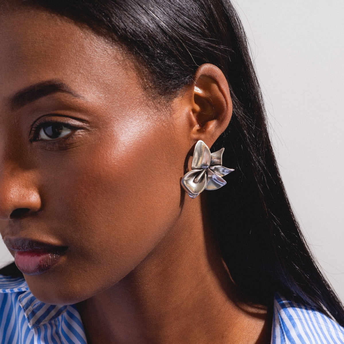 Silver Flower Earrings