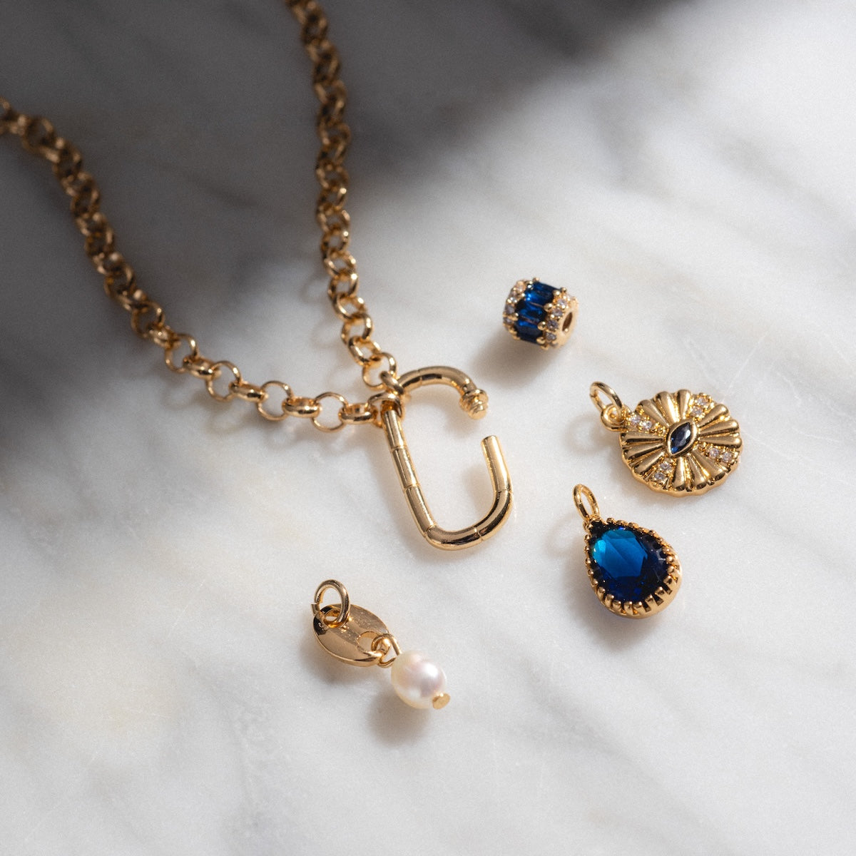 Queen Crystal Birthstone Charm Necklace