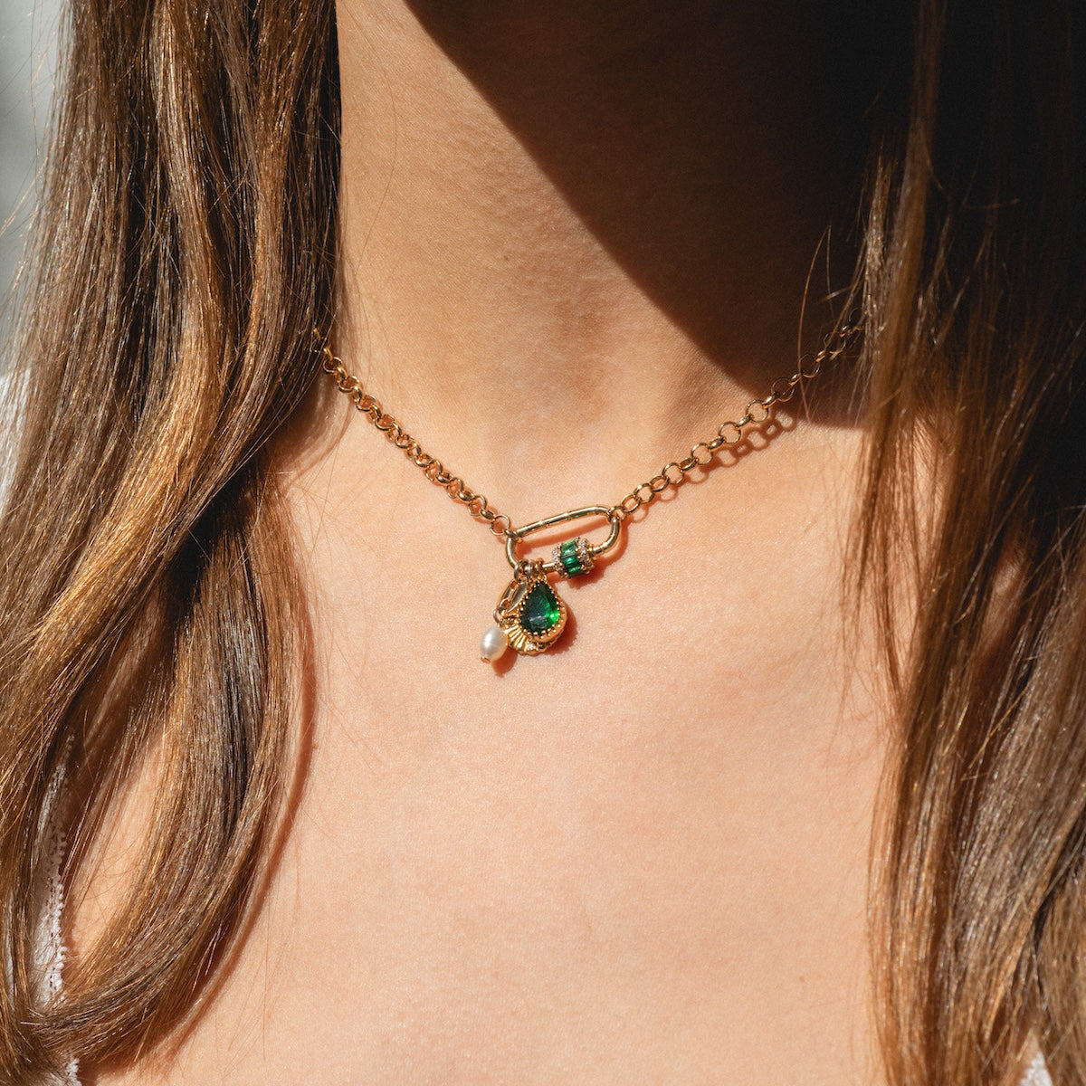 Queen Crystal Birthstone Charm Necklace