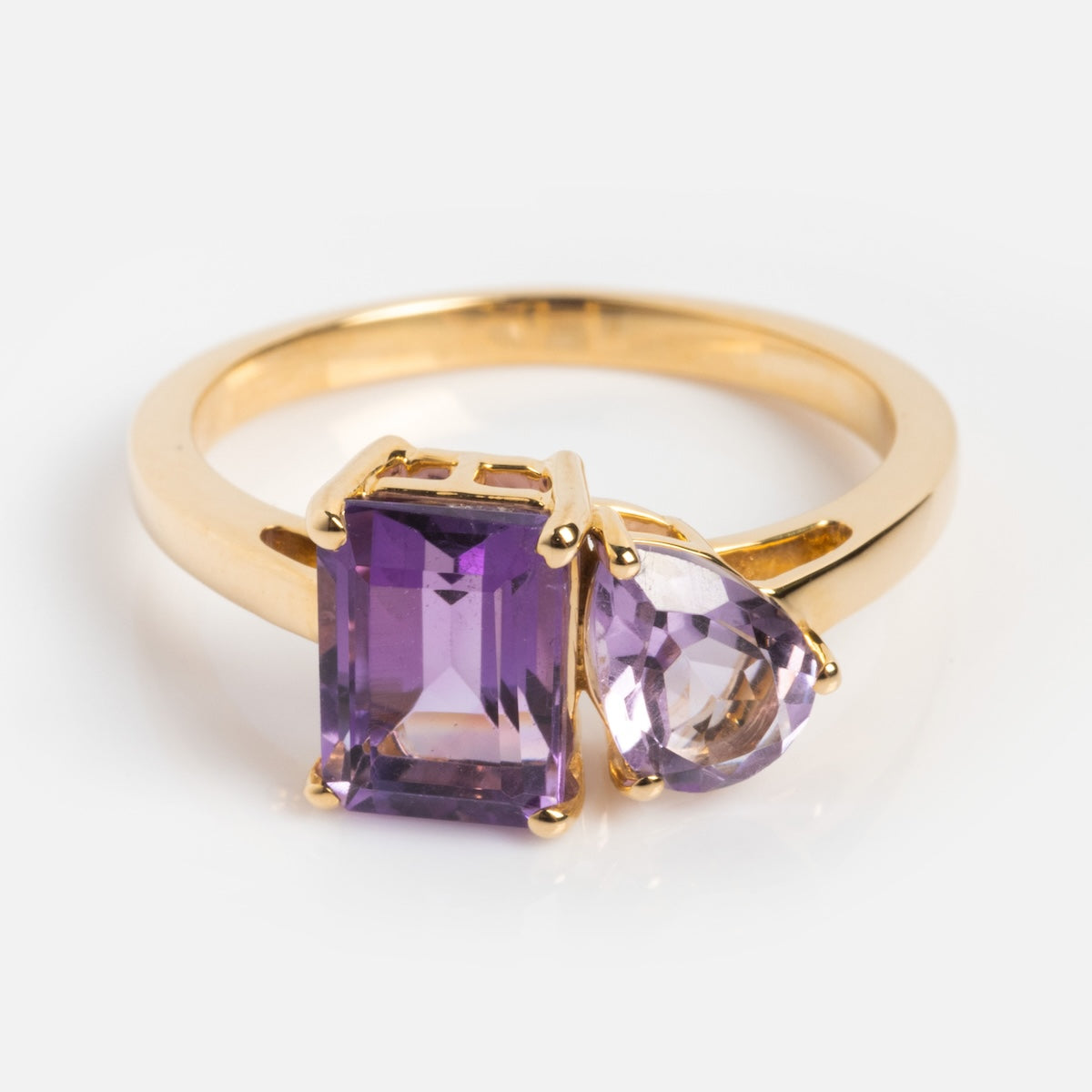 Solid Gold Toi et Moi Birthstone Ring