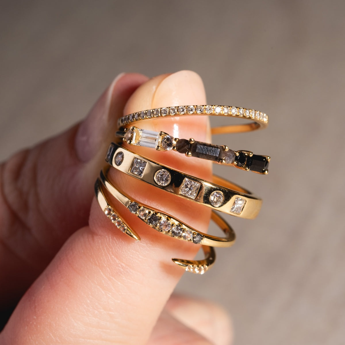 Solid Gold 2024 April Capsule Diamond Statement Band