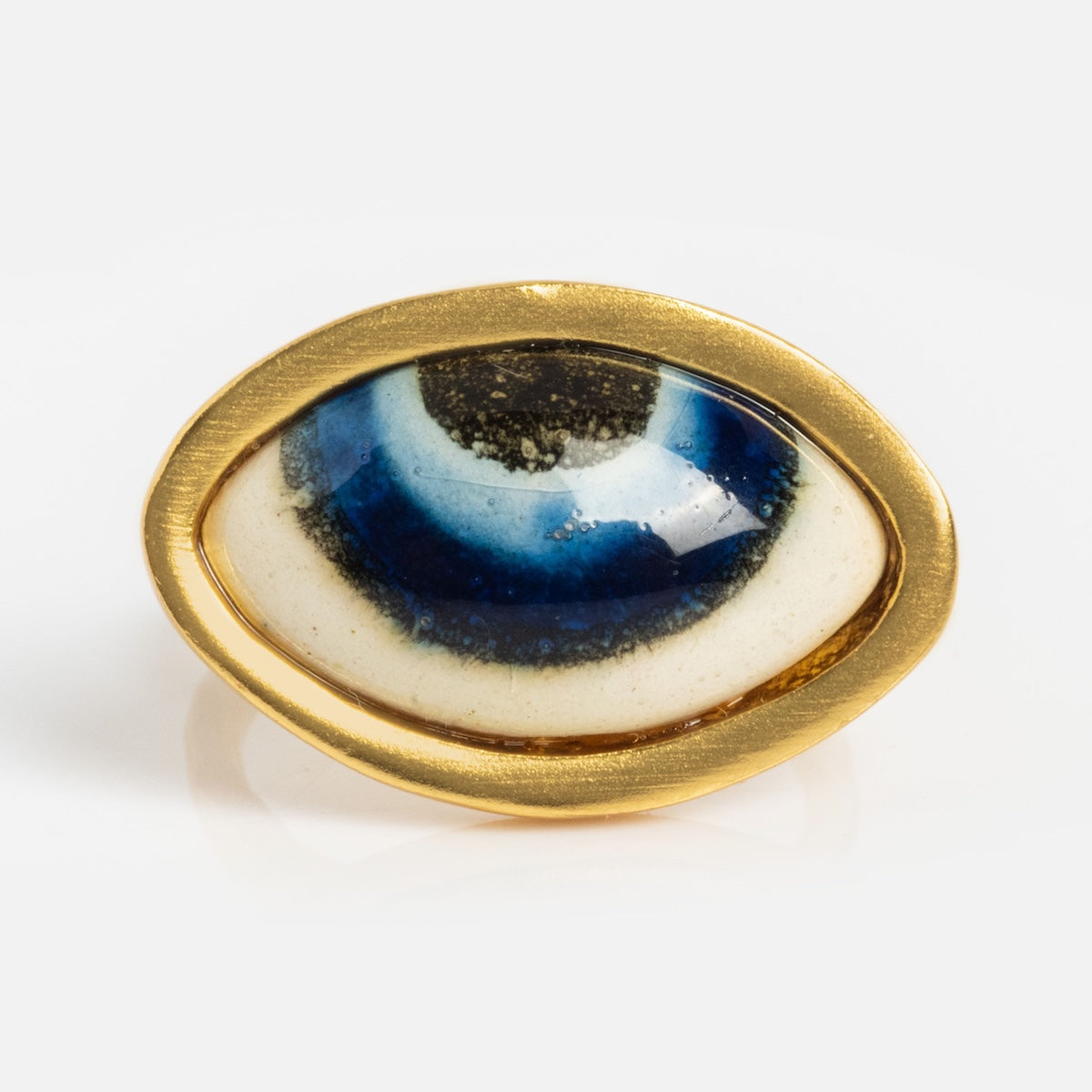 Adira Blue Porcelain Evil Eye Ring