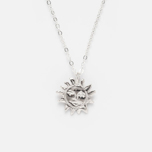 Silver Sun Talisman Necklace