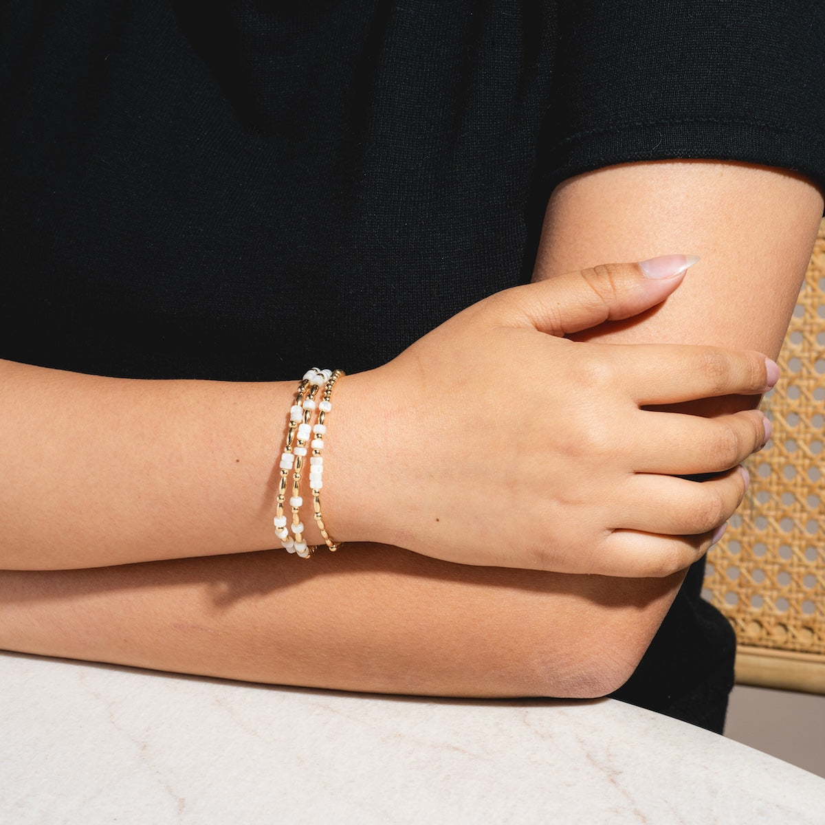 Morse Code Stretch Bracelet