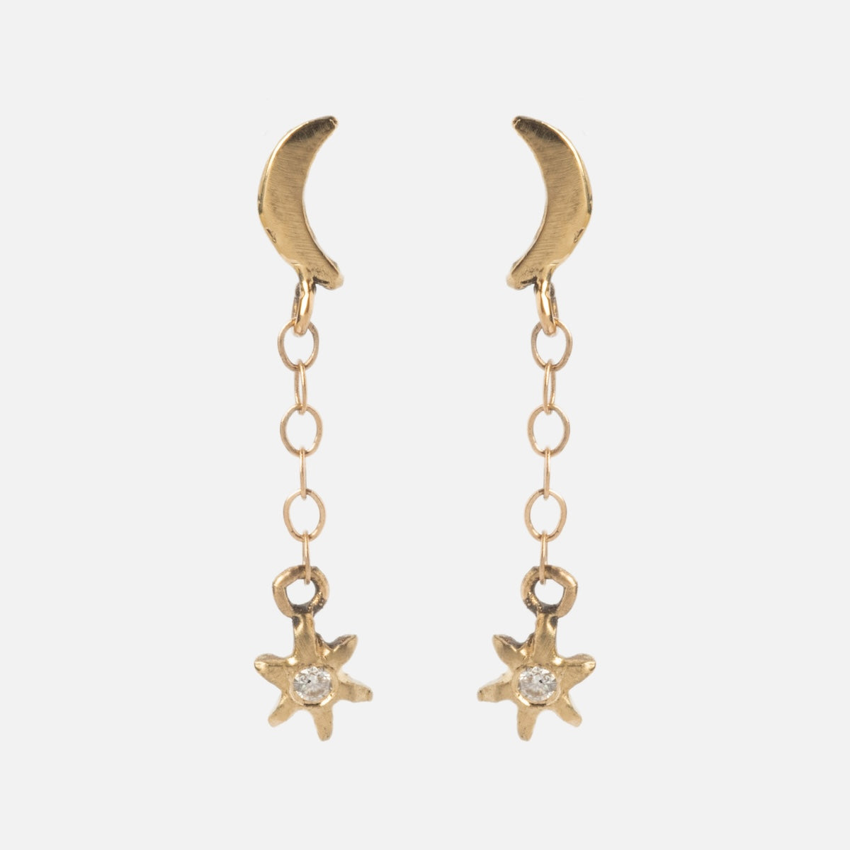 Moon and Stars Drop Earrings