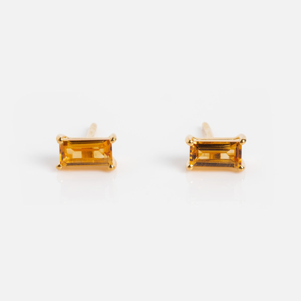 Birthstone Baguette Studs