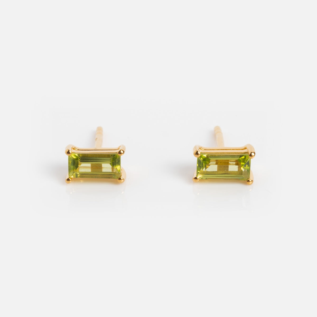 Birthstone Baguette Studs