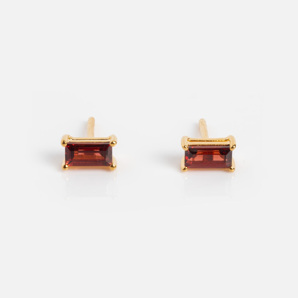 Birthstone Baguette Studs