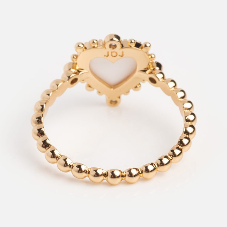 Heavenly Opal Heart Ring