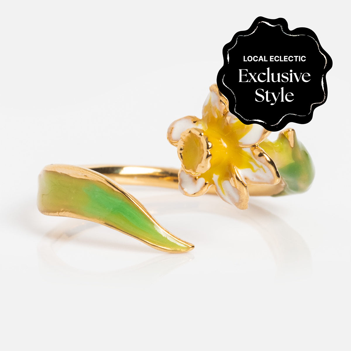 Blooming Color Adjustable Enamel Birth Flower Ring