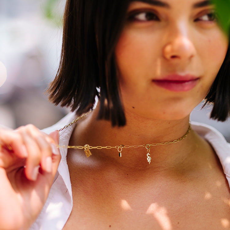 Solid Gold Charm Clip