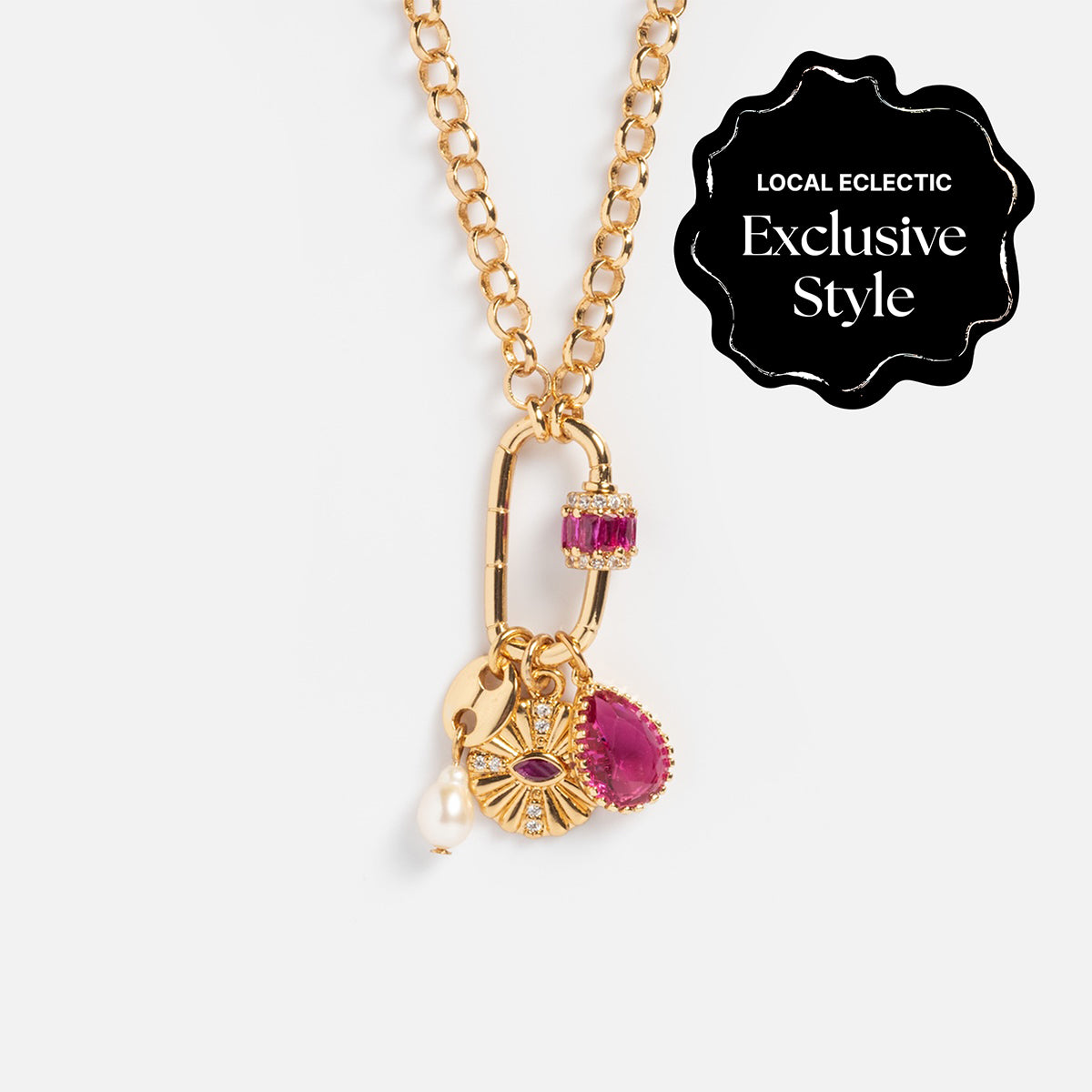 Queen Crystal Birthstone Charm Necklace
