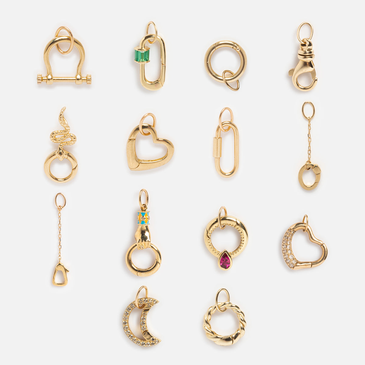 Solid Gold Charm Clip