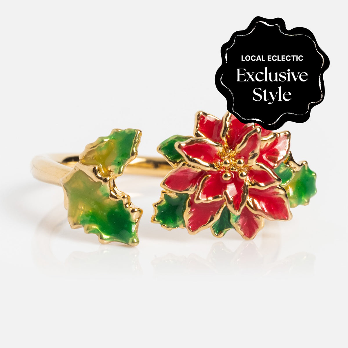 Blooming Color Adjustable Enamel Birth Flower Ring