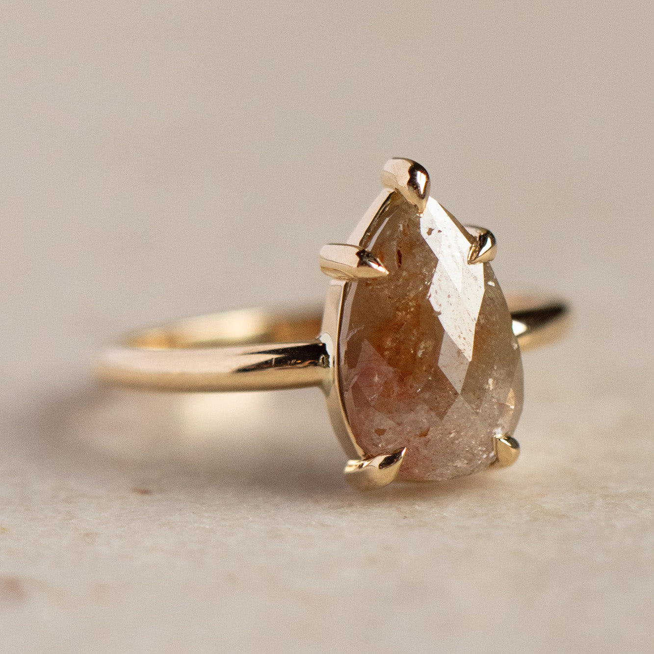 Soleil Champagne Diamond Ring