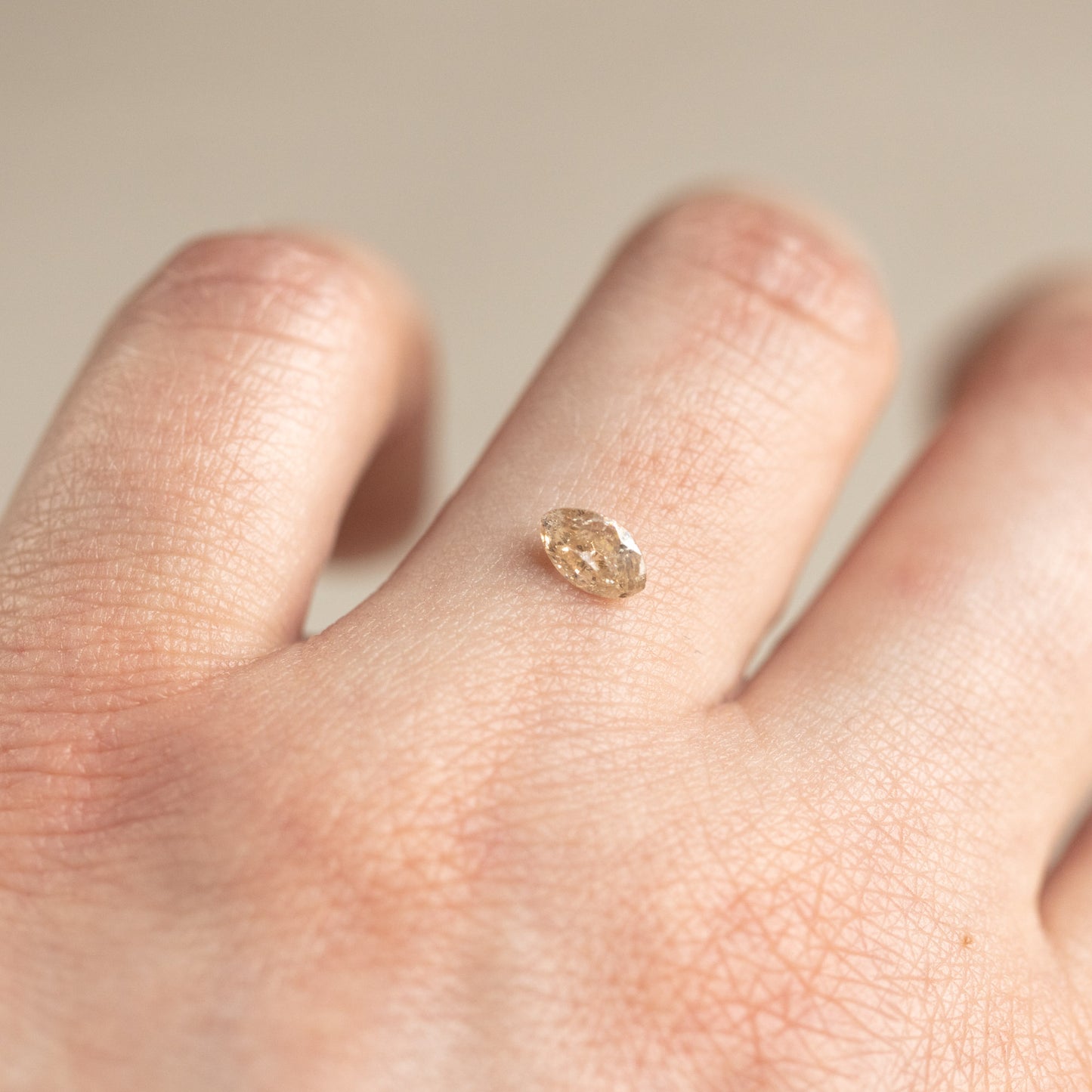 Maquise Champagne Pink Diamond Loose Gemstone