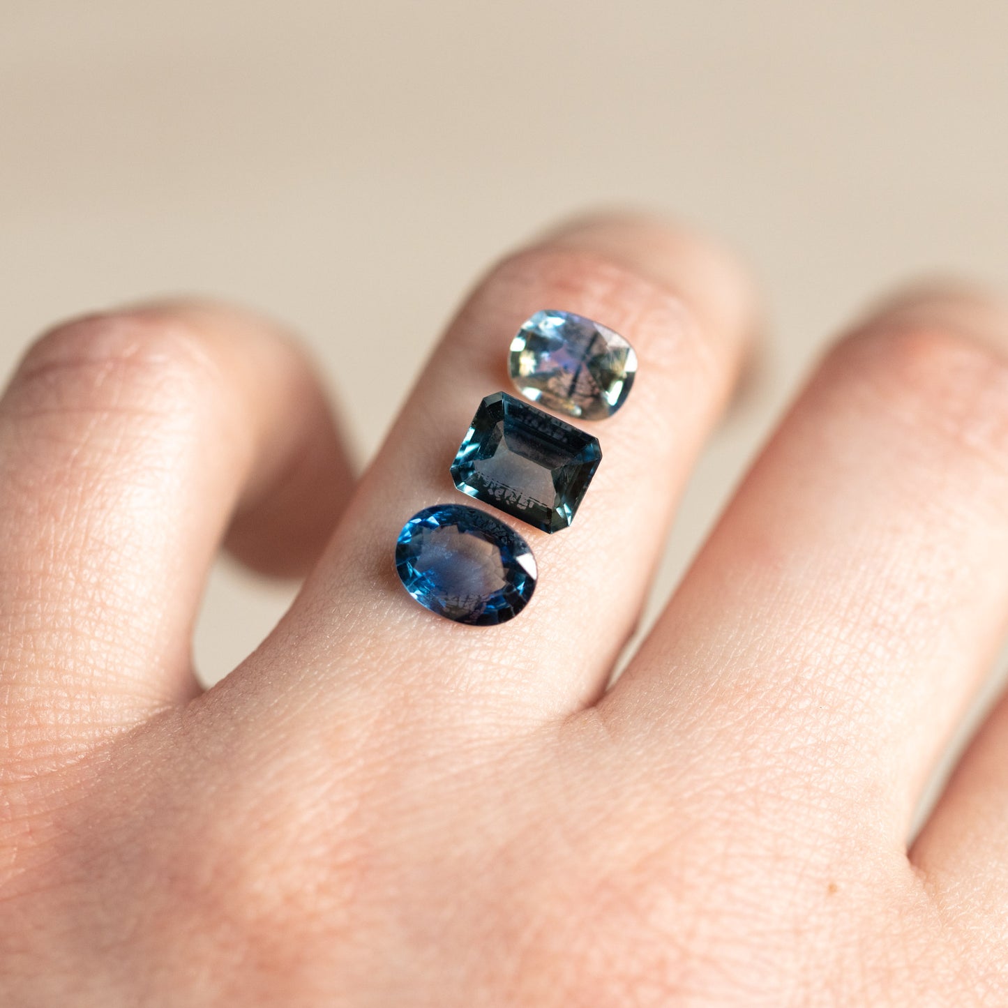 Emerald Cut Teal Sapphire Loose Gemstone