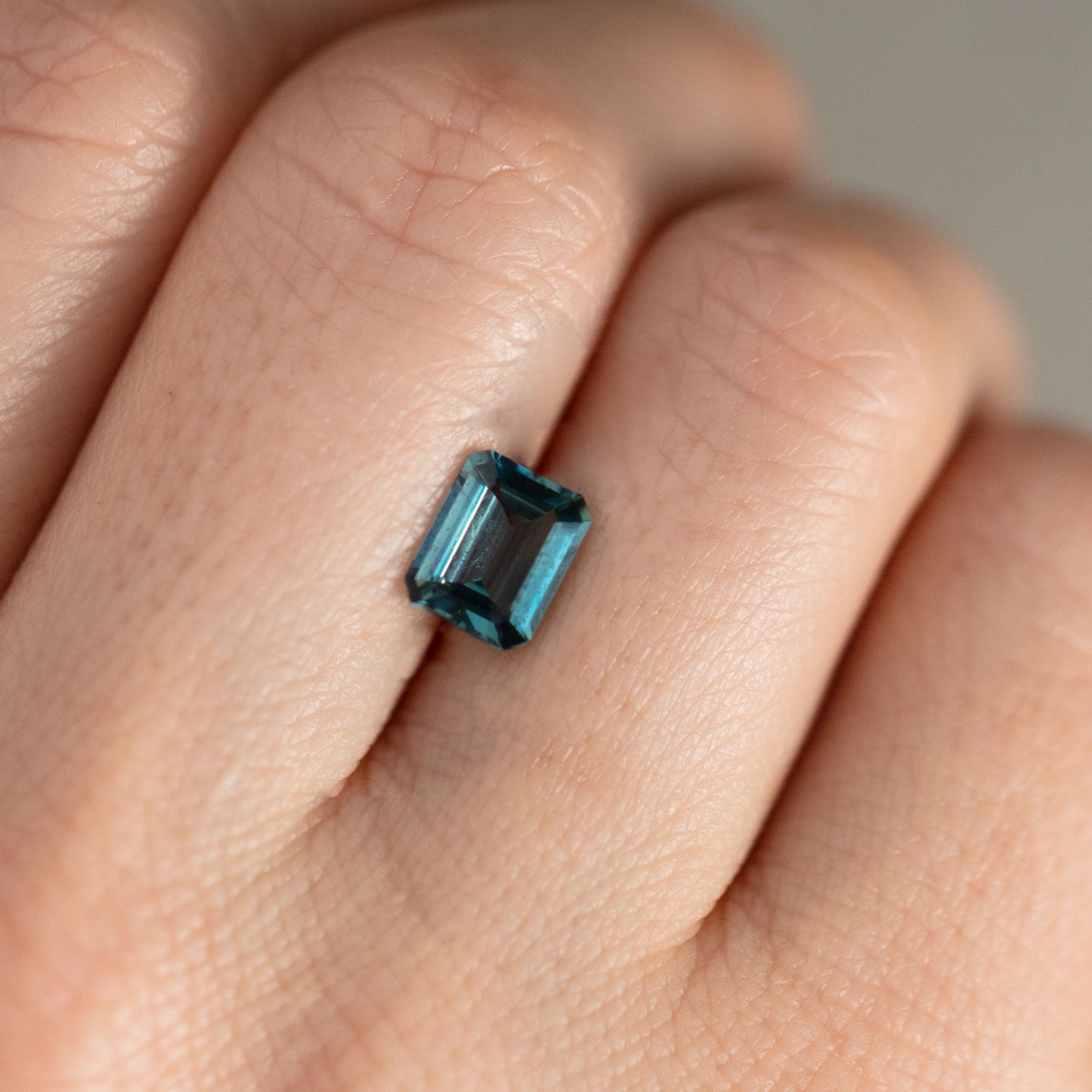 Emerald Cut Teal Sapphire Loose Gemstone