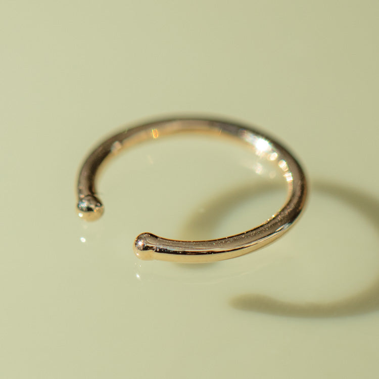 Local Eclectic Simple Solid Gold Ear Cuff