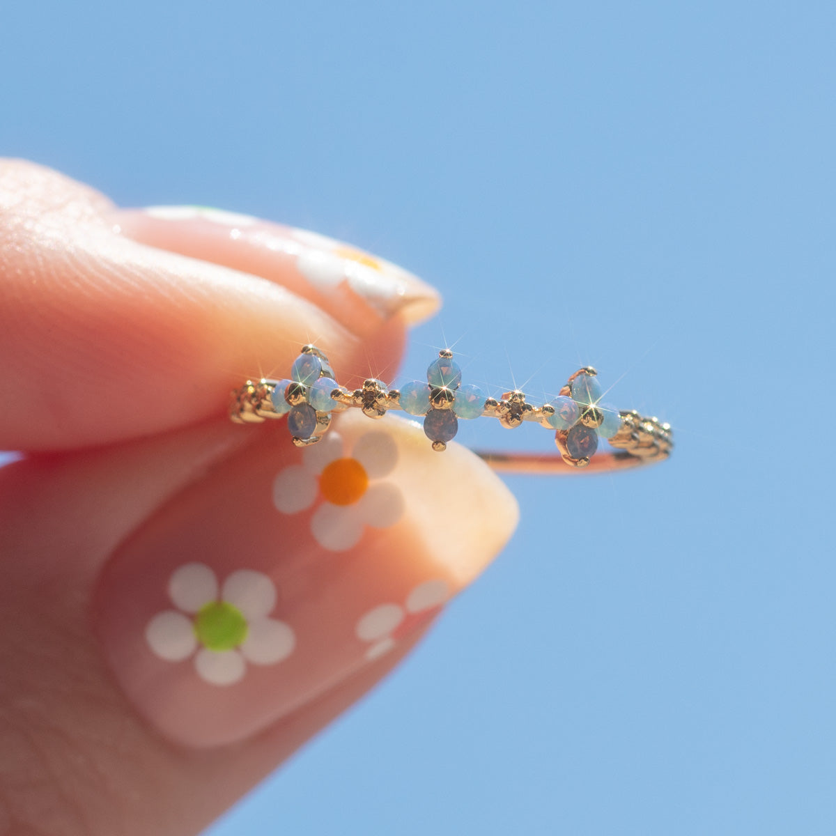 Blue Blossom Love Ring