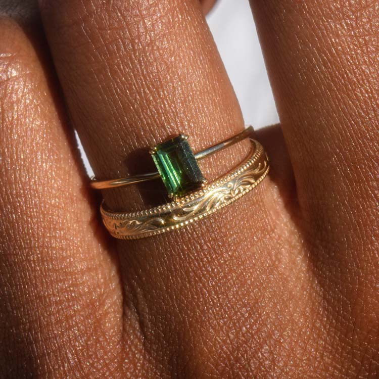 Local Eclectic Vintage Inspired Gold Filigree Ring