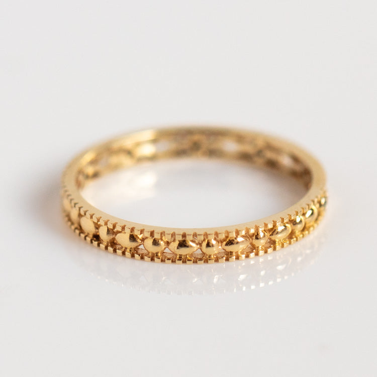 14k Ornate Black Diamond Band