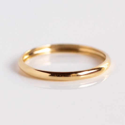 14k Delicate Yellow Gold Wedding Band fine solid yellow gold minimal modern jewelry carried jewels