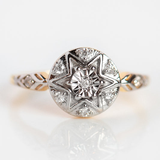 Vintage Star Compass Ring