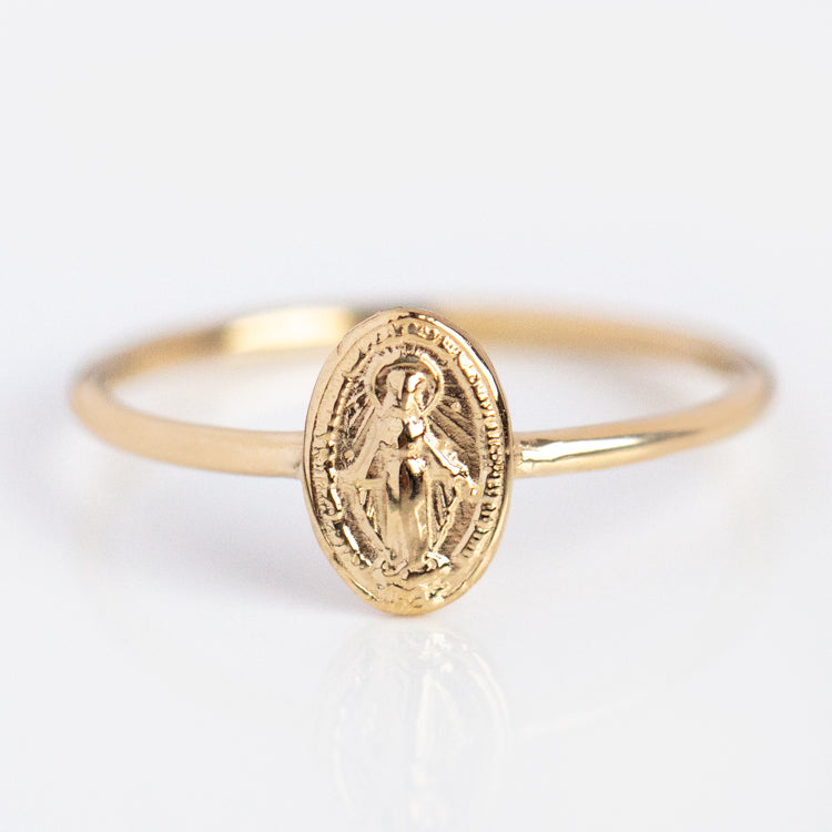 Vintage miraculous on sale medal ring