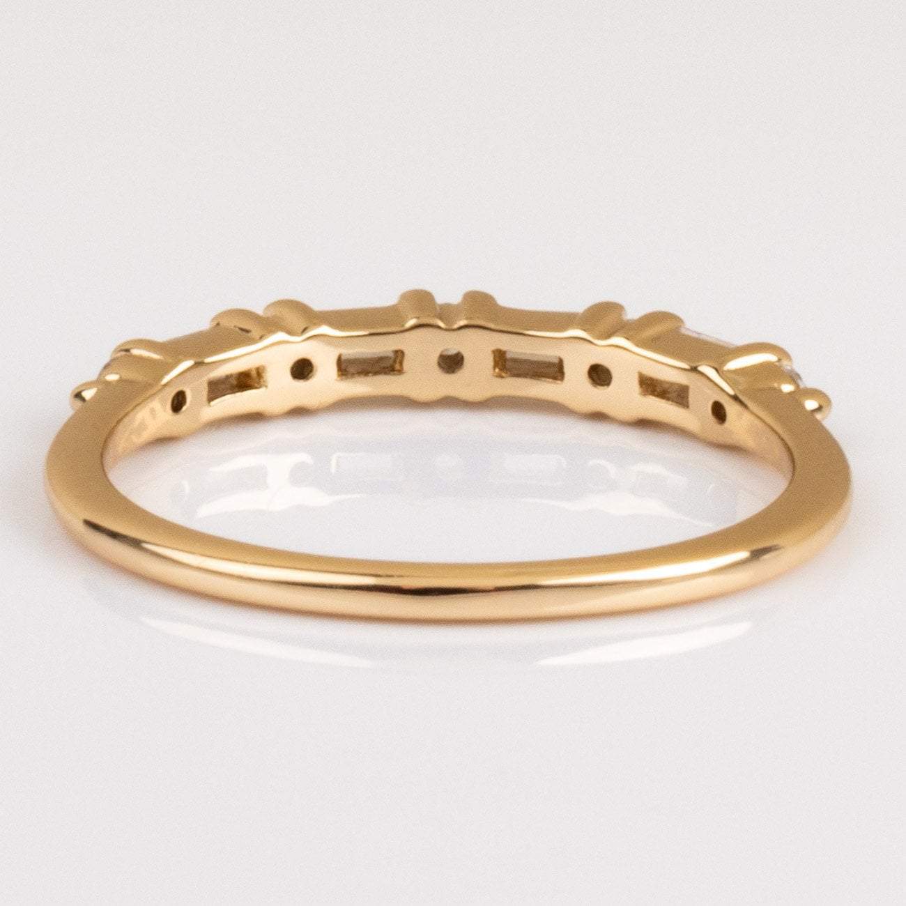 Elizabeth Stone Baguette CZ Gold Stacking Ring