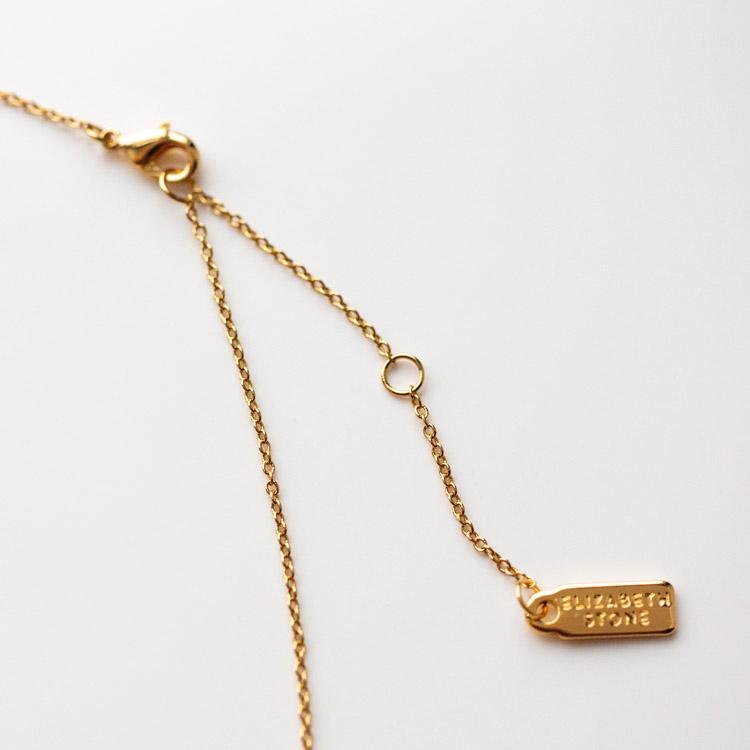 Slither Necklace in Moonstone yellow gold snake inspired jewelry