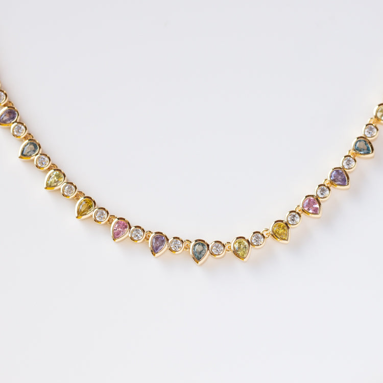 Teardrop Tennis Necklace